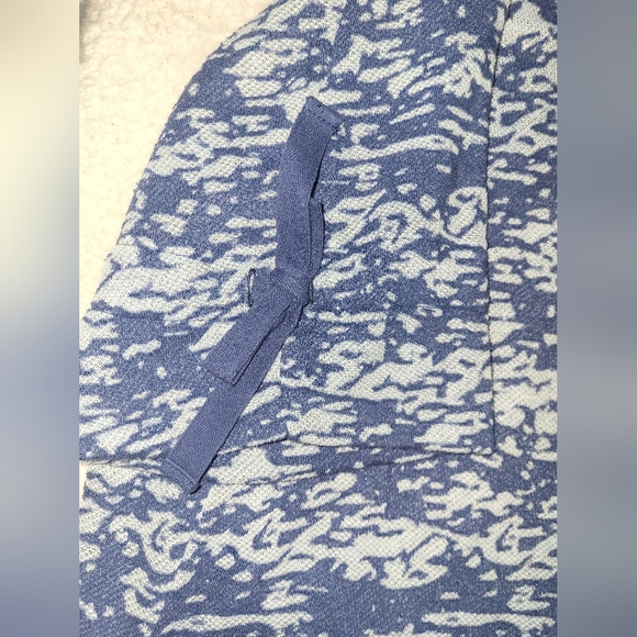 Neon Buddha Blue Patterned Dress Sustainable Eco Friendly Size Medium Bow - Picture 6 of 8